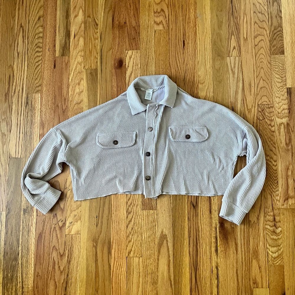 Altar’d State Ribbed Cream Cropped Sweater - Picture 2 of 6